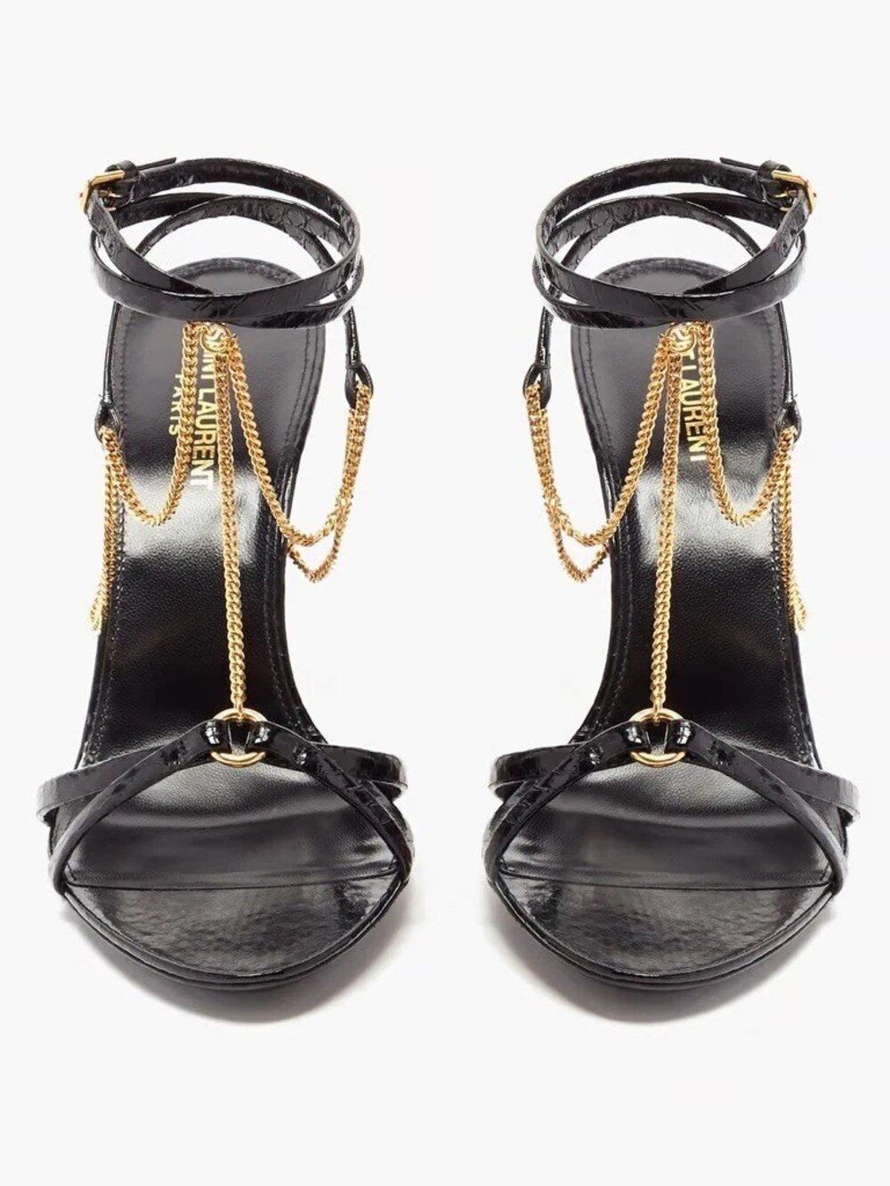 YSL Saint Laurent Sue Chain sandals Size 39 NIB